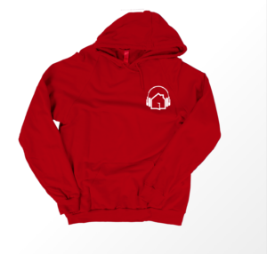| Loud House Hoodie - White on Red Copy