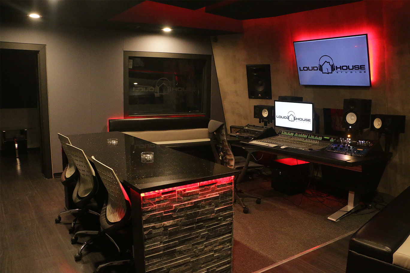 Recording Studios, Recording Session, Listening Party, mixing board, pro audio